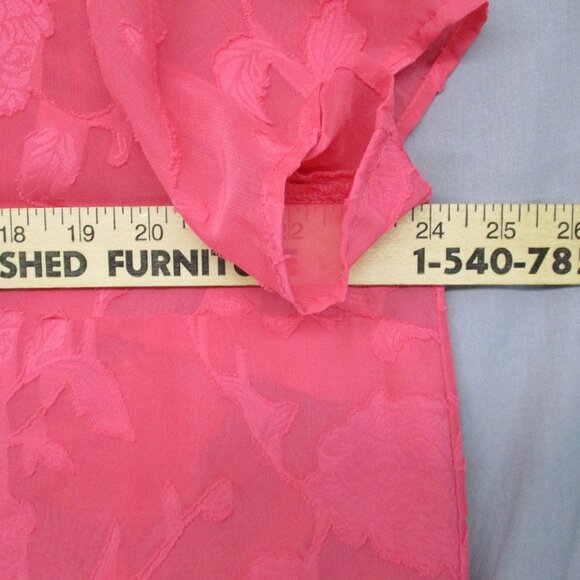 Torrid Floral Sheer Tunic Top Pink Women Size | 00 - Picture 6 of 11